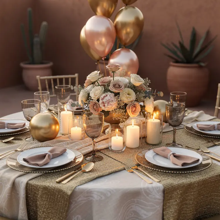 Elegant Desert-Themed Party Tablescape