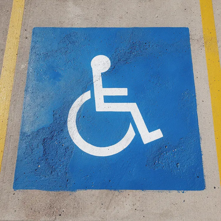 ADA Handicap Parking Stall Pavement Markings