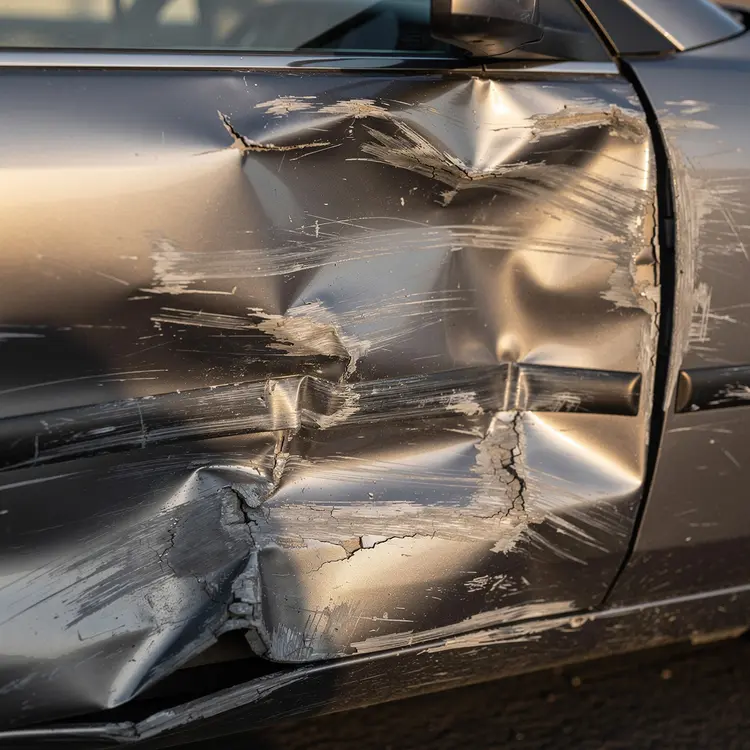 Car Door Collision Damage