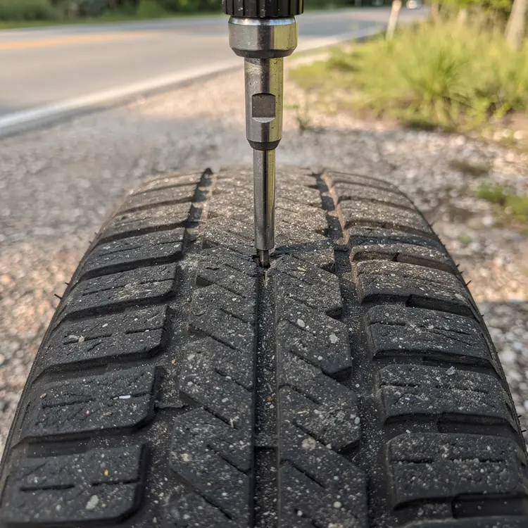Roadside Tire Plug Repair