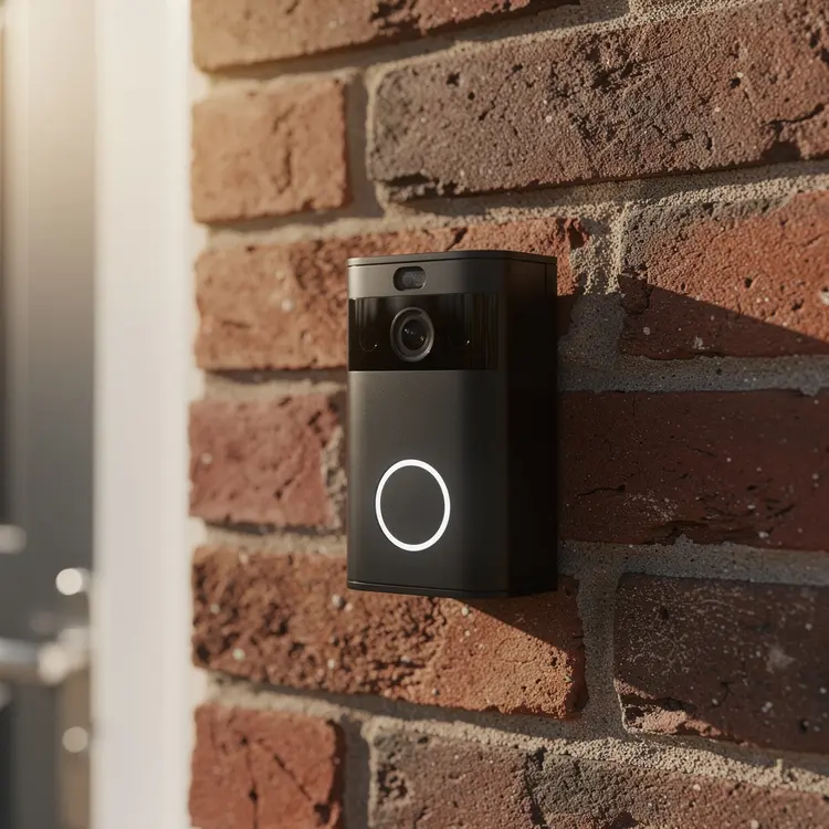 Smart Video Doorbell on Brick Exterior