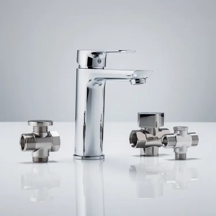 Chrome Faucet and Plumbing Valves