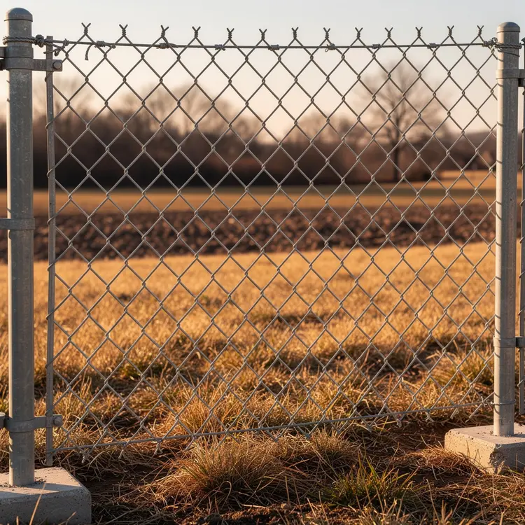 Chain Link Fence Installation – Midwest Farm Setting