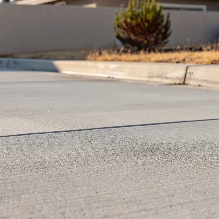 Freshly Poured Concrete Driveway Surface