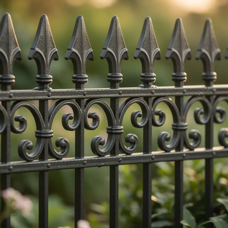 Ornate Wrought Iron Fence Panel