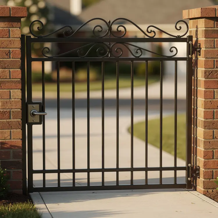 Ornamental Wrought Iron Gate Installation