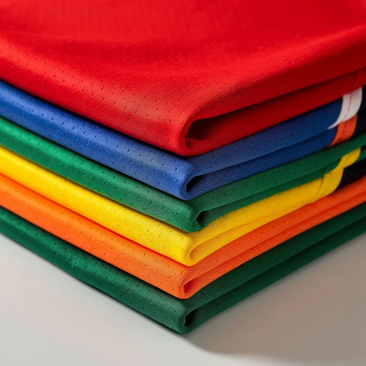 Colorful Folded Soccer Jerseys Stack