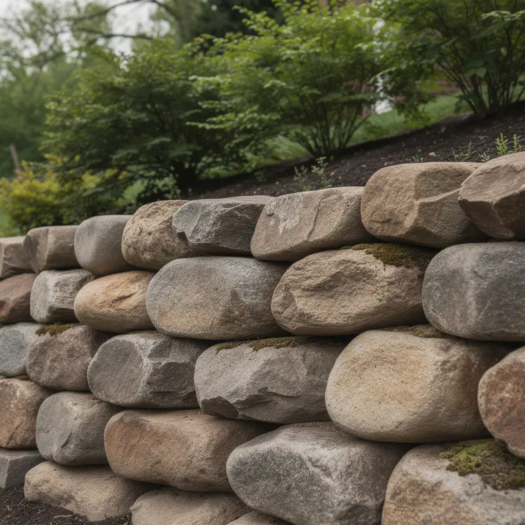 Boulder Retaining Wall