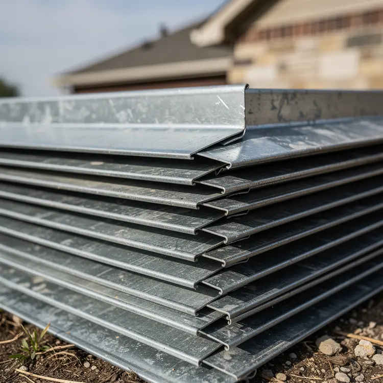 Stack of Roof Flashing Material for Residential Installation