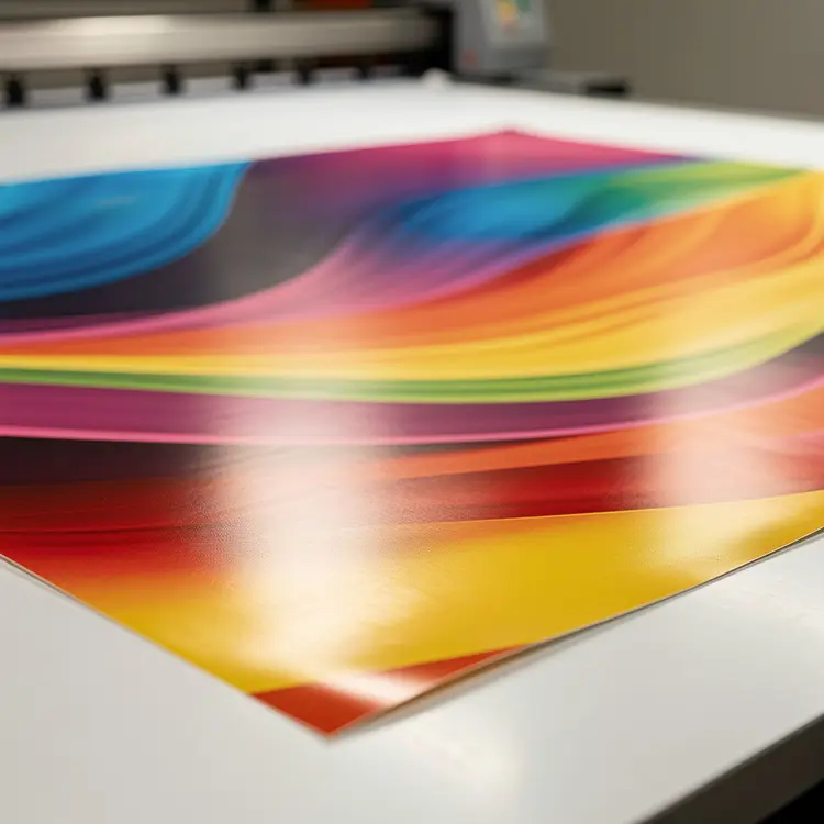 Large-Format Color Print on Production Table