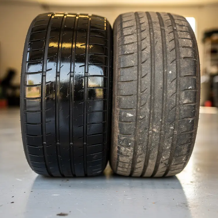 New vs. Worn Tire Comparison