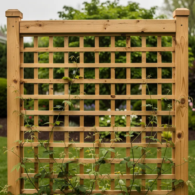 Cedar Garden Trellis in Midwestern Backyard