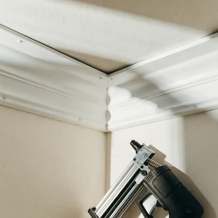 Crown Molding Installation with Nail Gun
