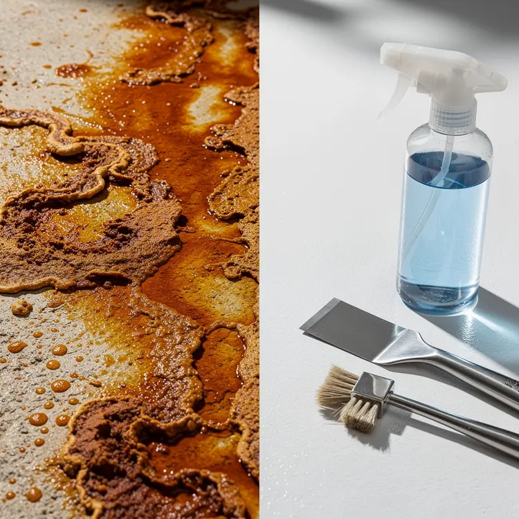 Hard Water Stain Removal Before and After