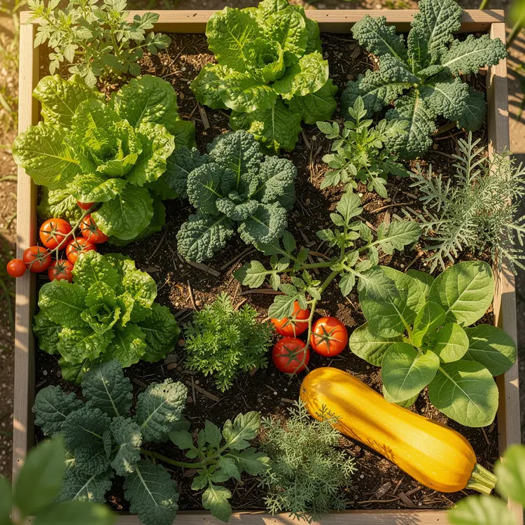 Thriving Raised Vegetable Garden Bed