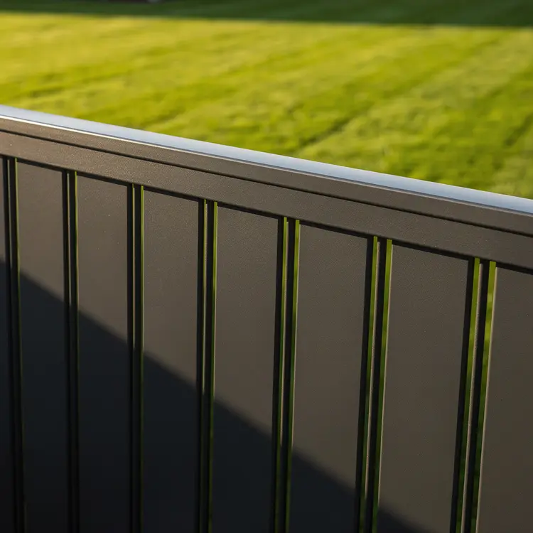 Dark Charcoal Aluminum Privacy Fence