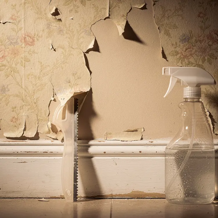 Wallpaper Removal in Progress
