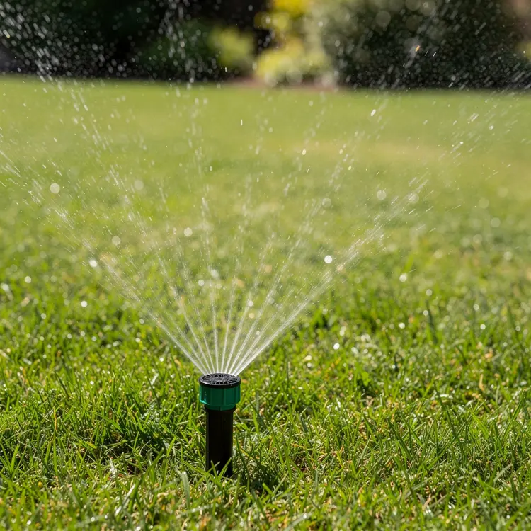 Lawn Sprinkler System in Action