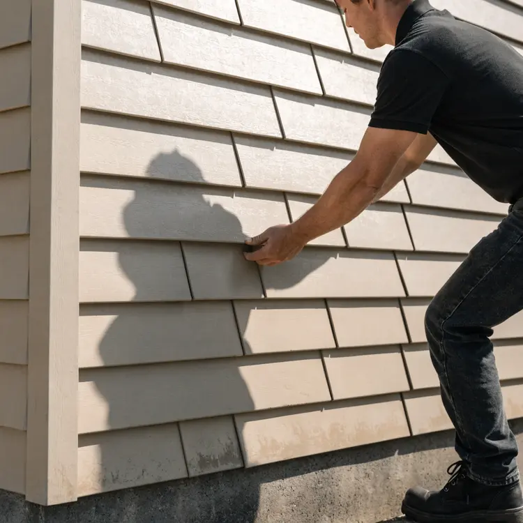 Contractor Installing Exterior Siding