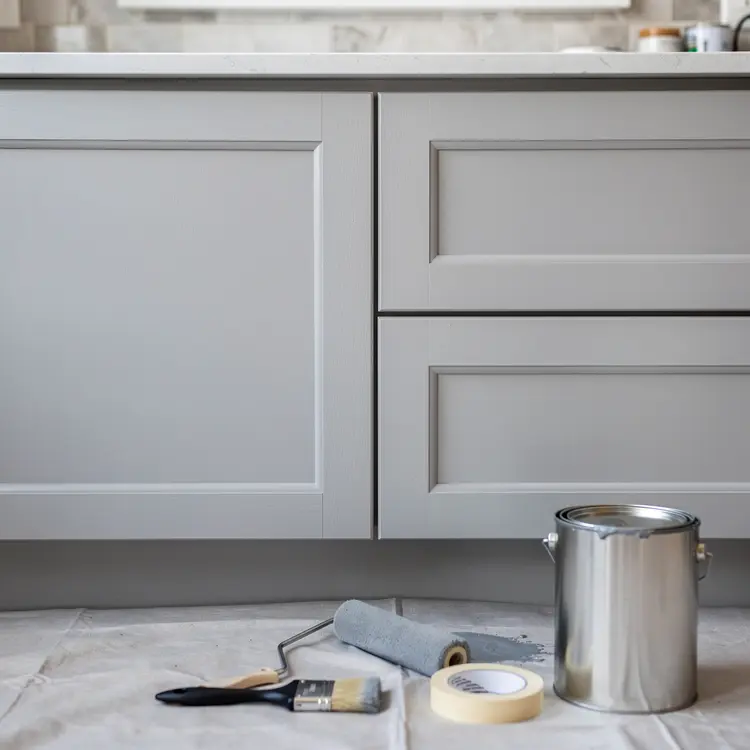 Cabinet Painting in Progress