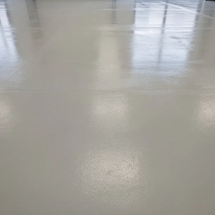 Freshly Epoxy-Coated Concrete Floor