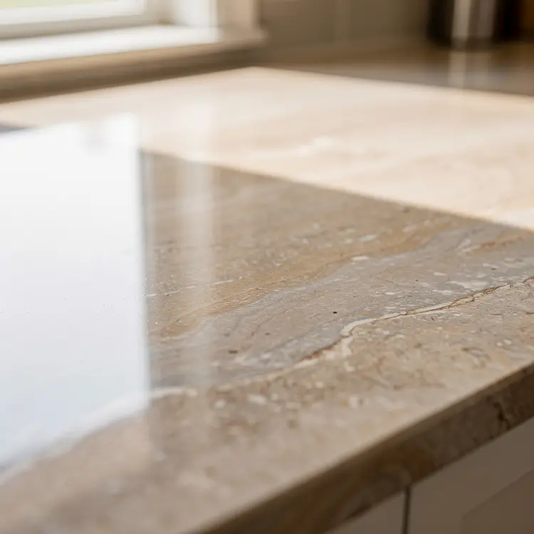 Polished Stone Kitchen Countertop