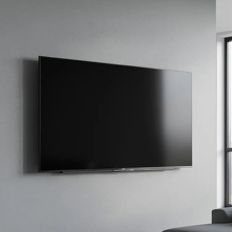 Wall-Mounted Flat-Screen TV in Modern Living Room