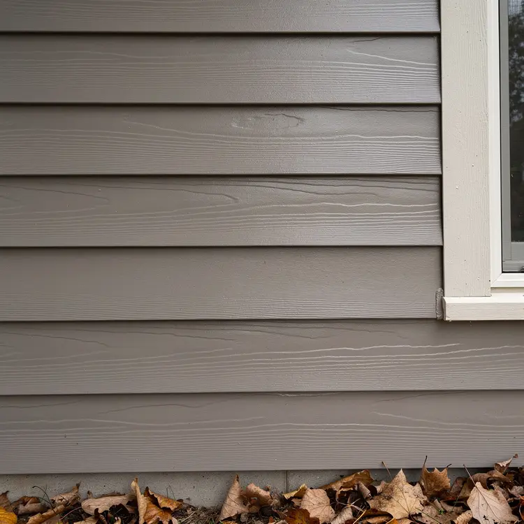 Freshly Painted Gray Clapboard Siding