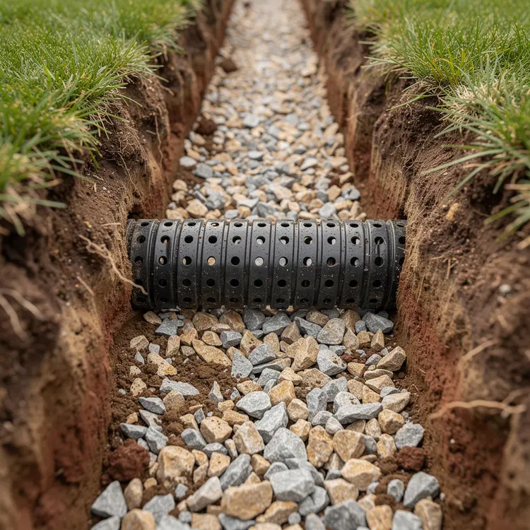 Residential French Drain Installation