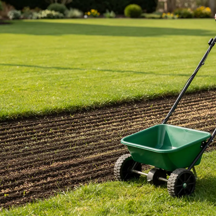 Lawn Seeding with Broadcast Spreader