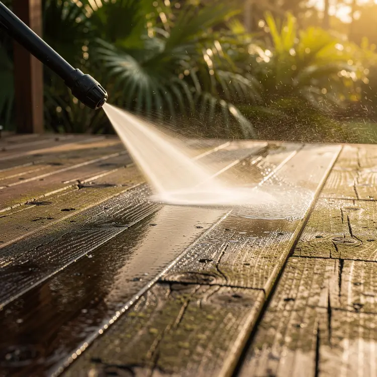 Pressure Washing Wood Deck