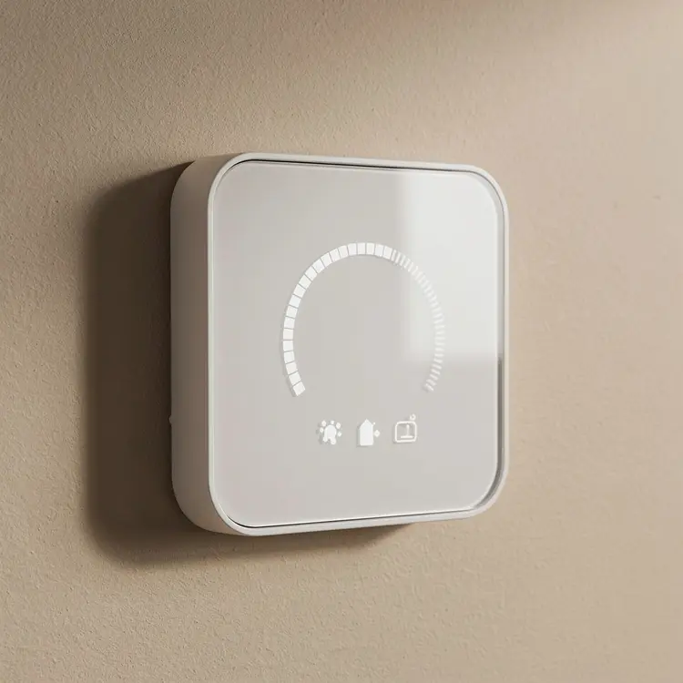 Smart Programmable Thermostat on Wall