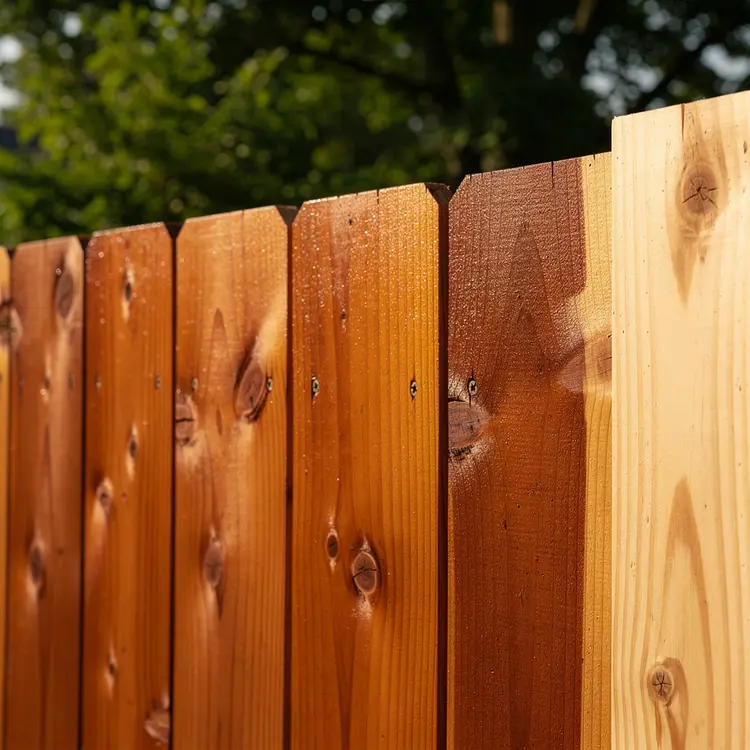Fresh Cedar Fence Staining