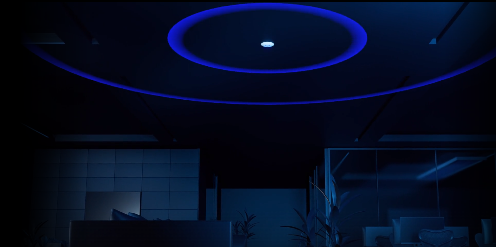 Blue LED Cove Ceiling Smart Lighting Installation