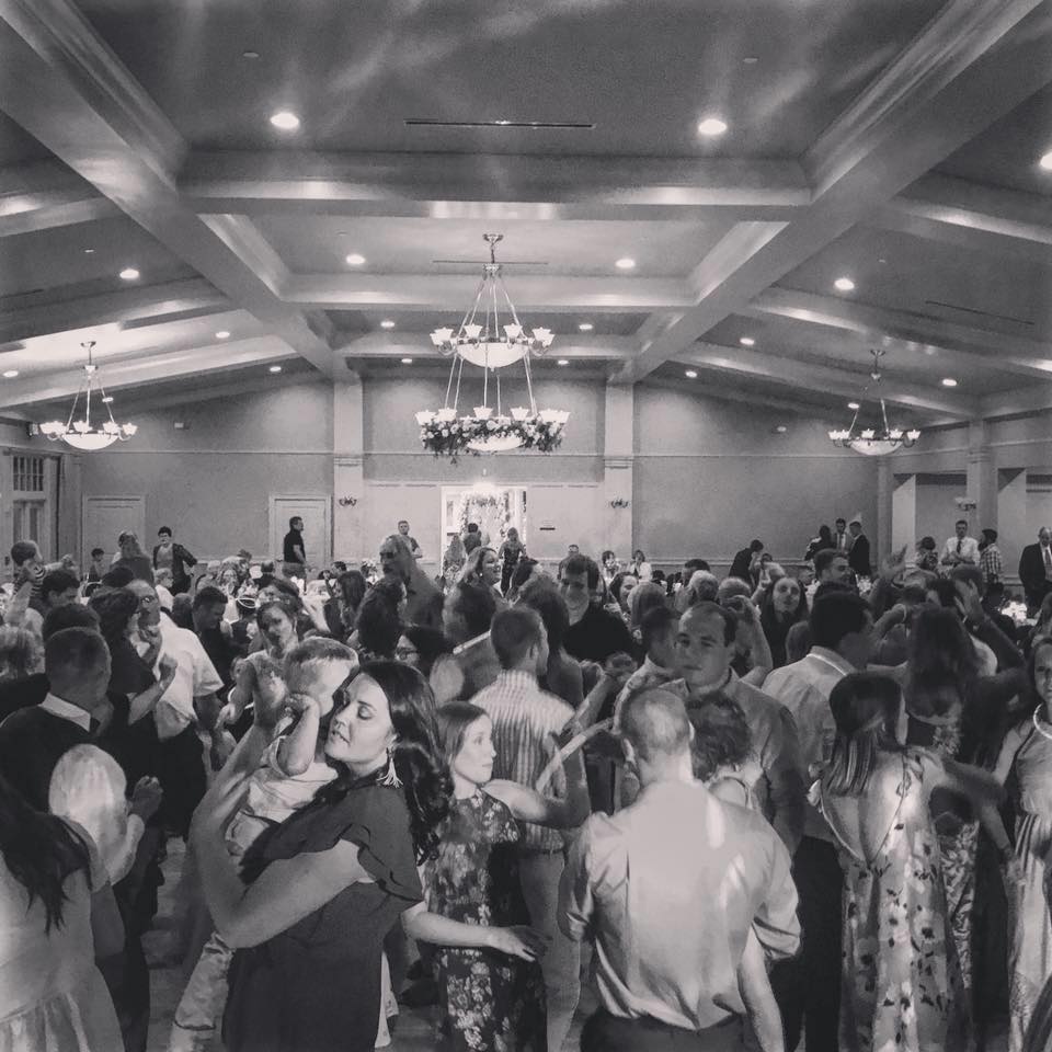 Packed Dance Floor at a Wedding Reception
