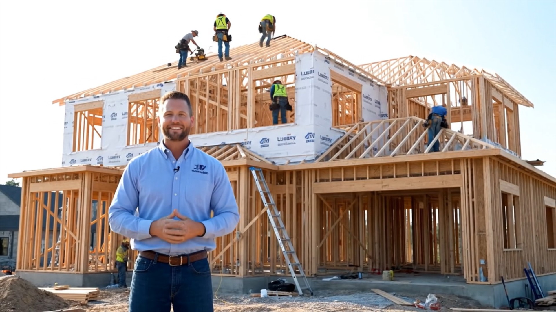 New Home Construction Framing in Progress