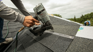 Asphalt Shingle Roof Installation in Progress