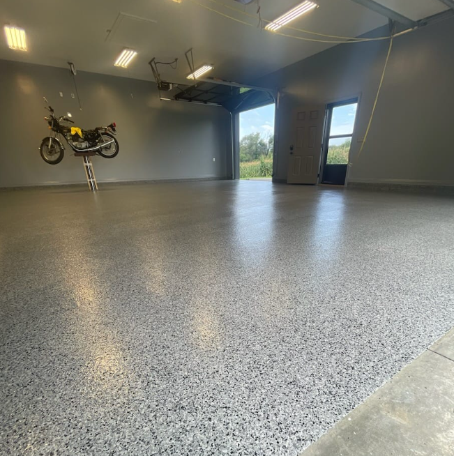 Garage Epoxy Flake Floor Coating – Council Bluffs / Omaha