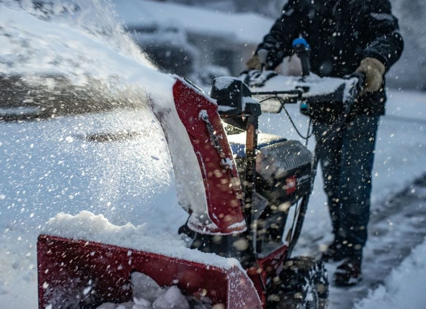 Snow Blower in Action – Professional Snow Removal Service