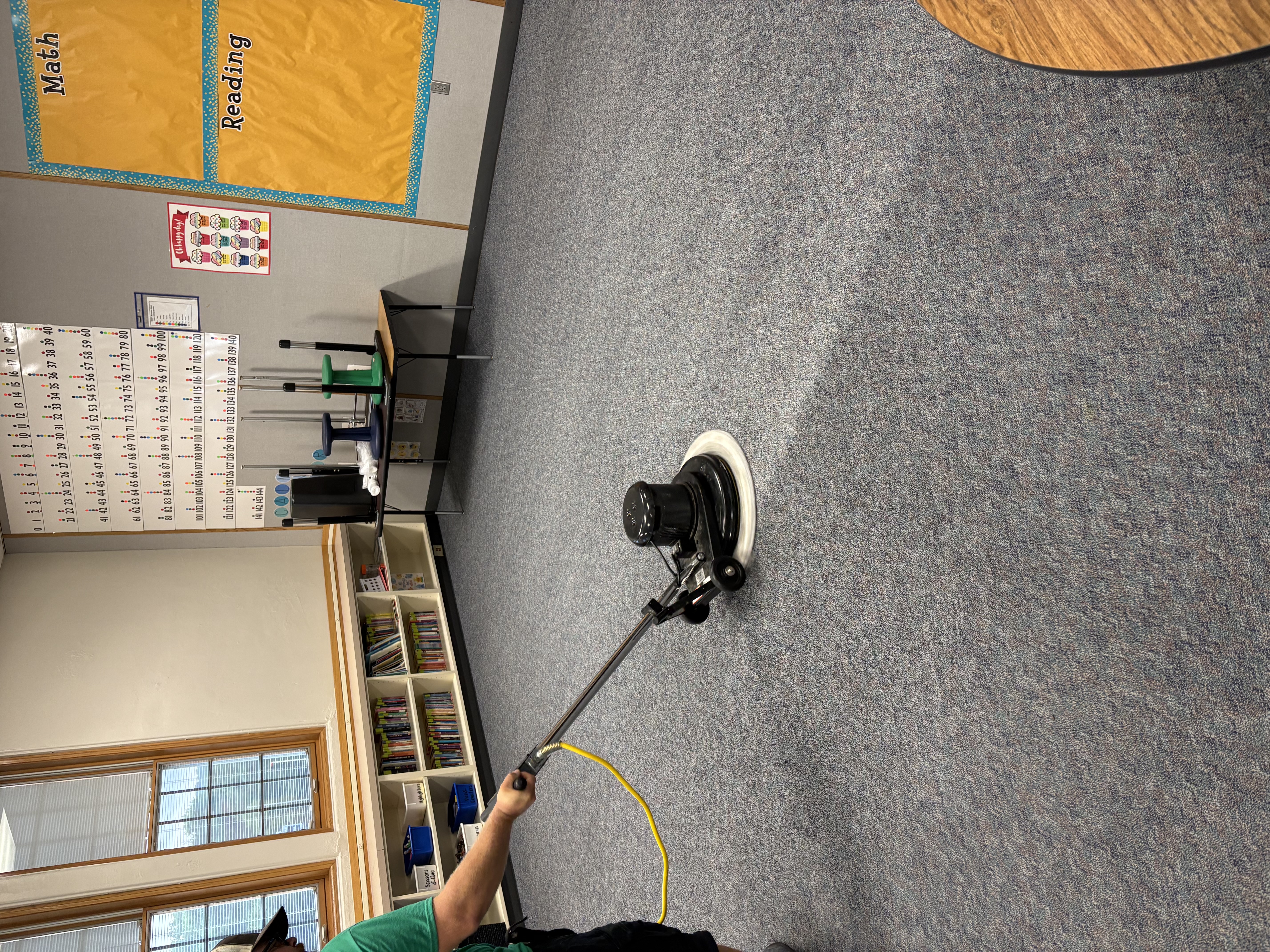 Commercial Carpet Cleaning in School Classroom