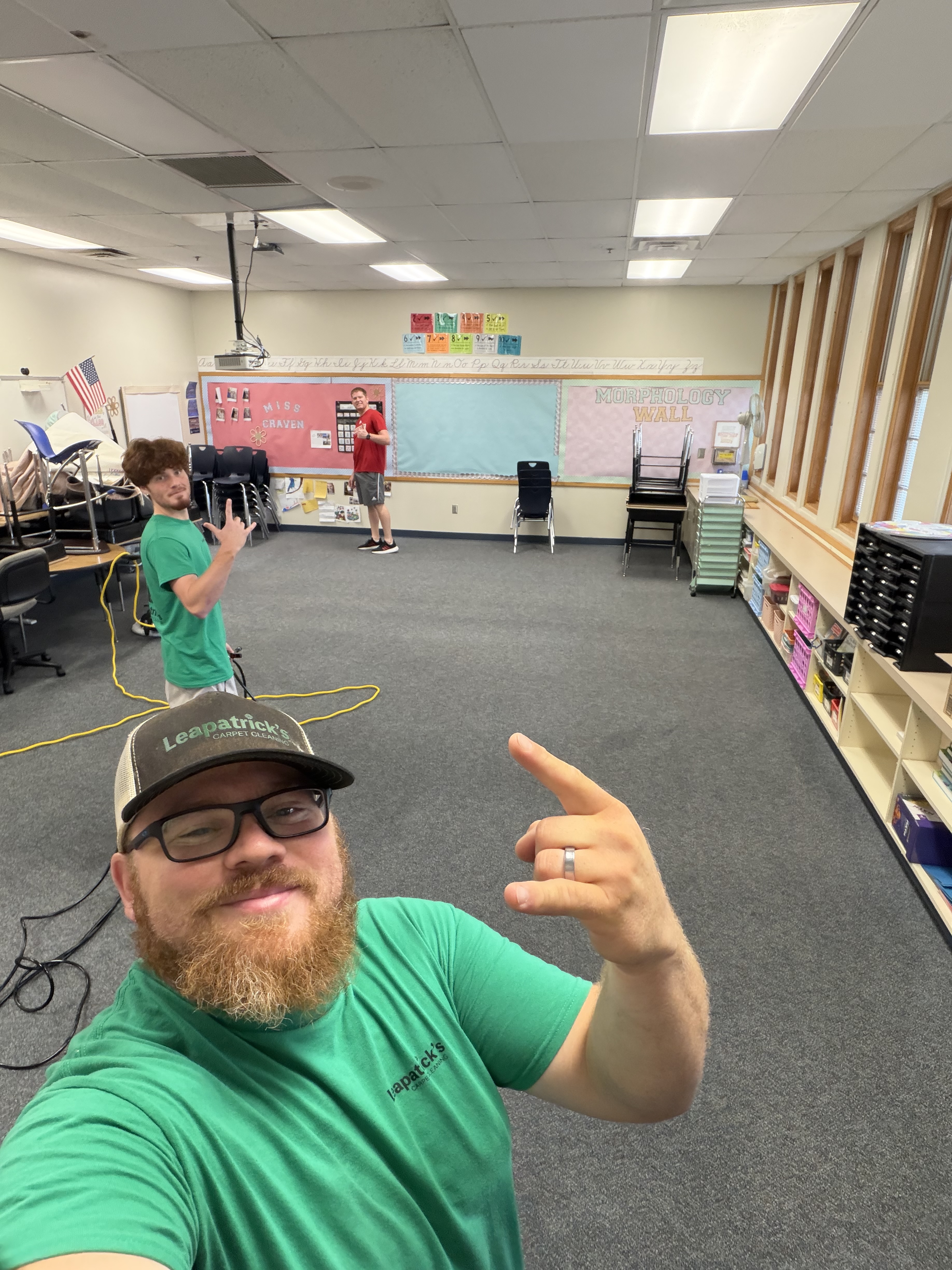 Commercial Carpet Cleaning in a School Classroom