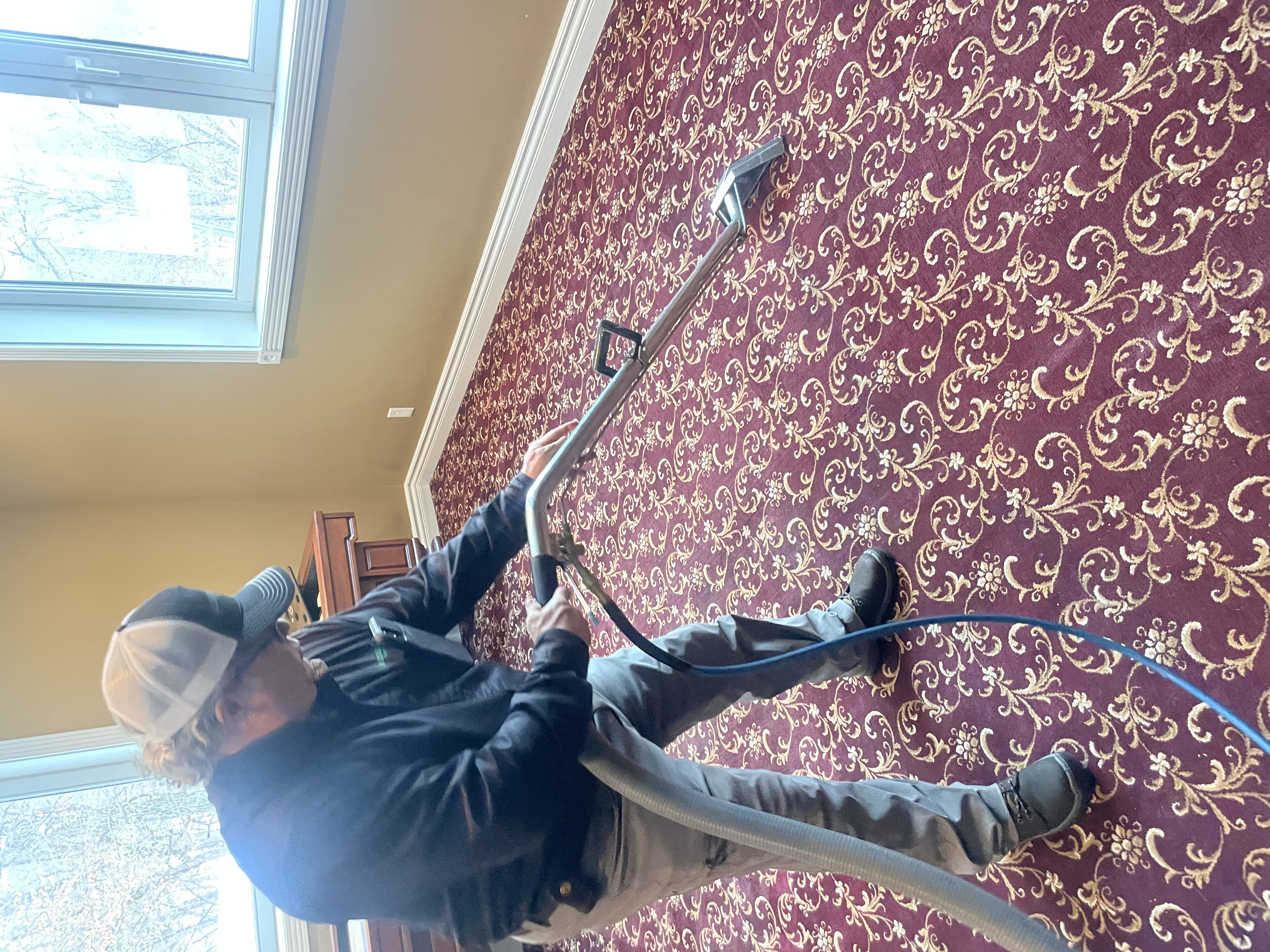Professional Carpet Steam Cleaning in a Residential Home