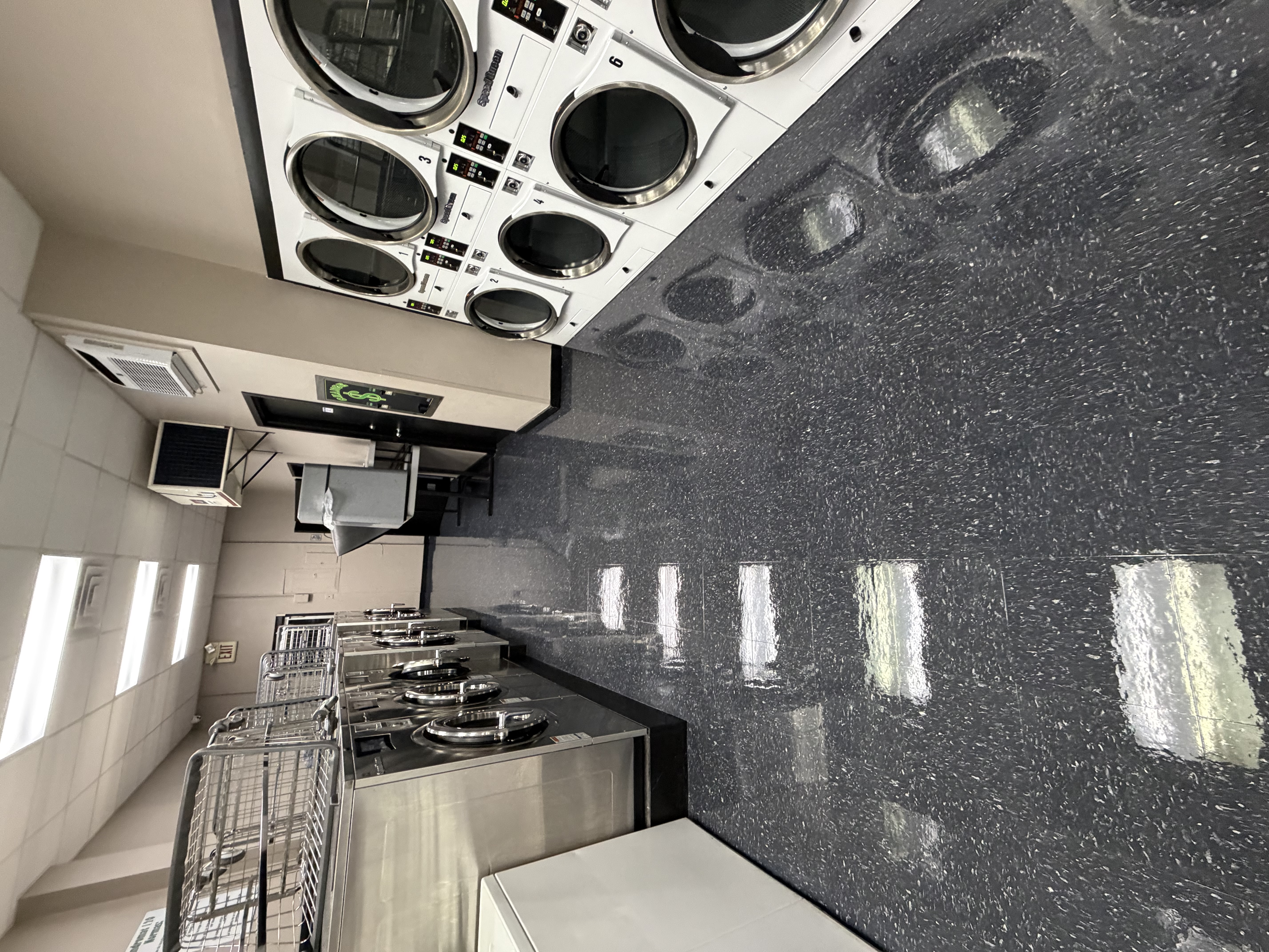 Commercial Laundromat Floor Deep Clean & Polish