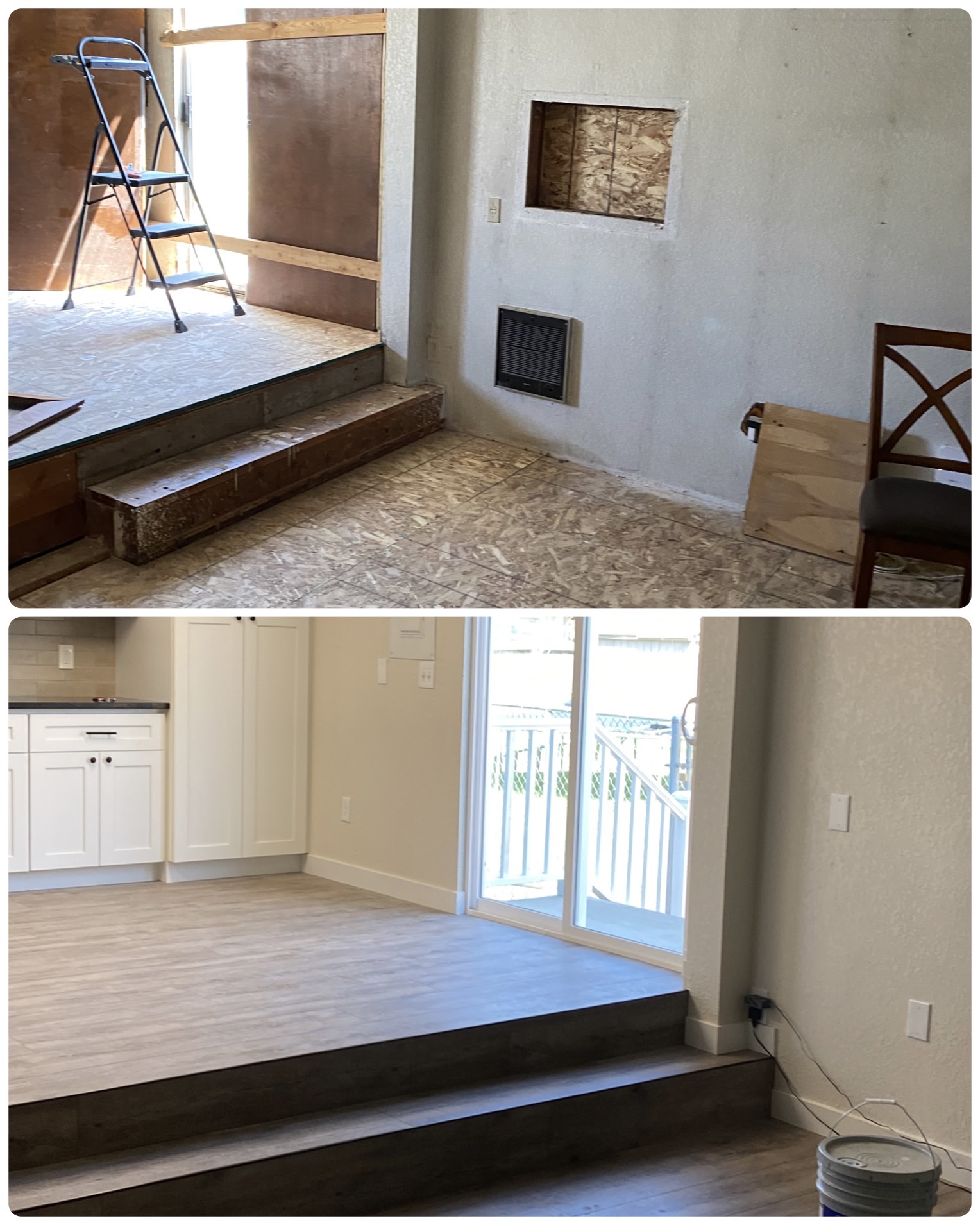Before & After Interior Renovation with New LVP Flooring