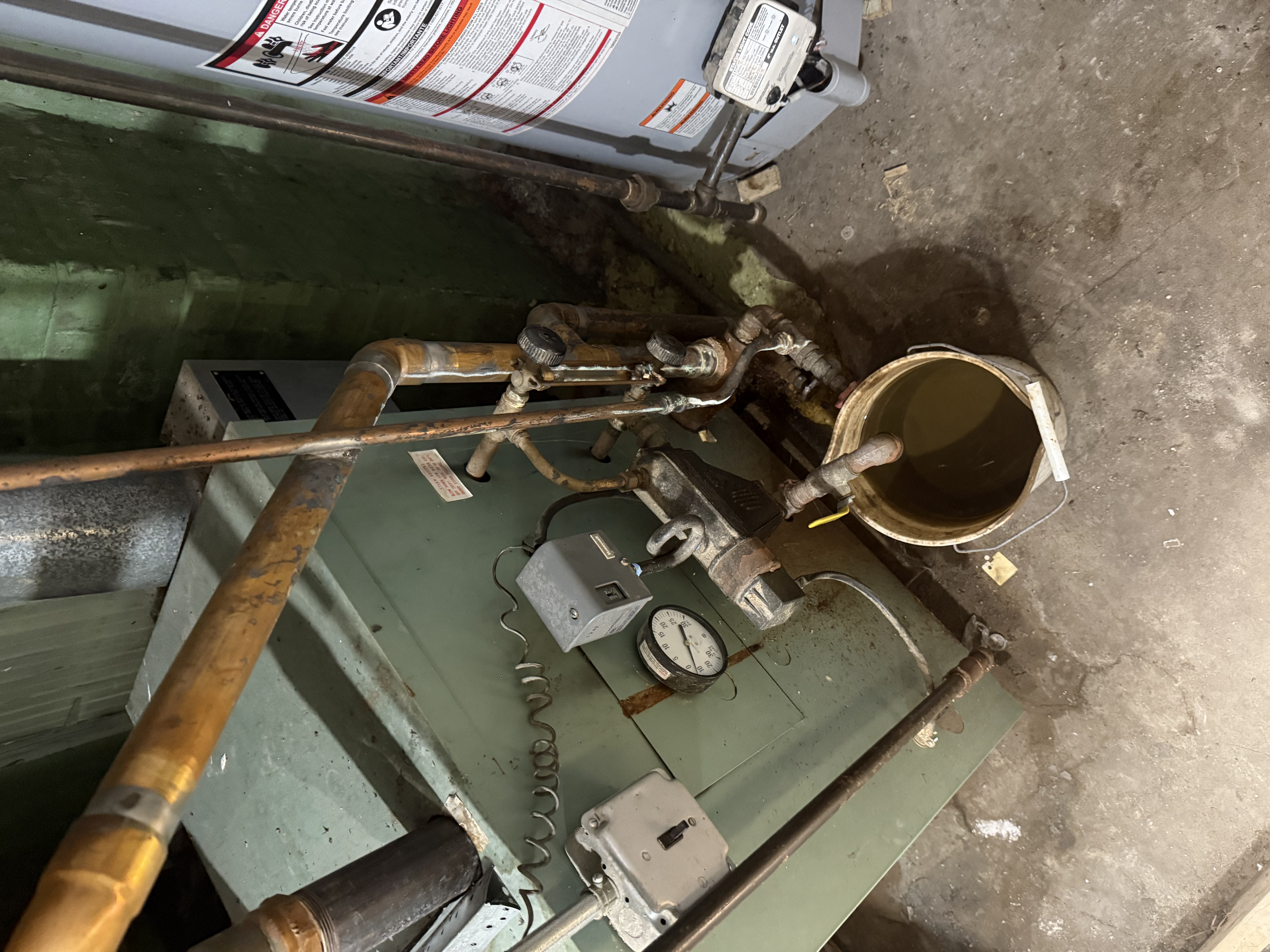 Leaking Boiler & Pipe Repair – Basement Utility Room