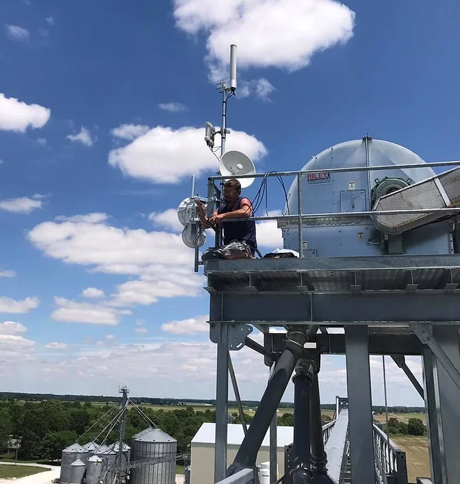 Rural Tower Equipment Installation – Wireless Internet Infrastructure