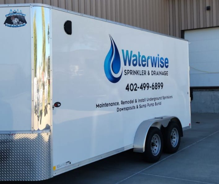 Waterwise Sprinkler & Drainage Service Trailer