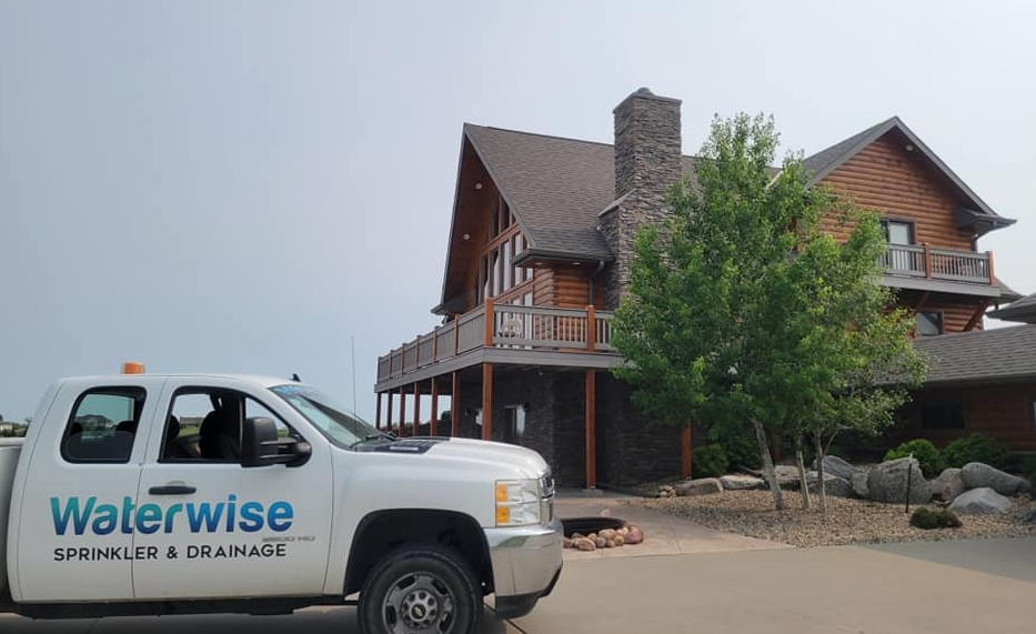 Residential Sprinkler & Drainage Service at Upscale Home