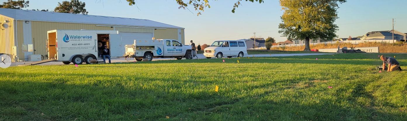 Commercial Sprinkler System Installation in Progress