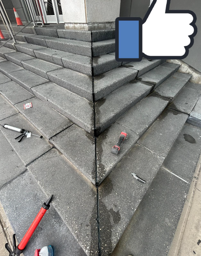 Exterior Concrete Stair Caulking & Joint Sealing